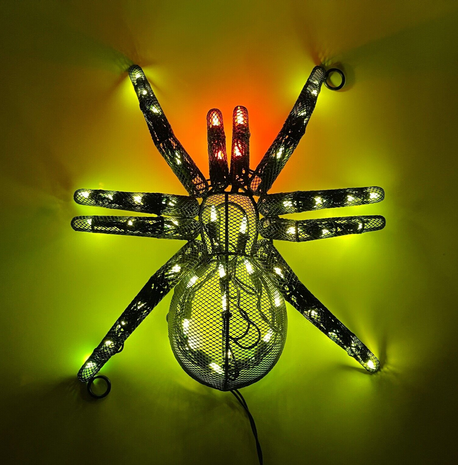 Spider Tarantula Light Up Indoor Outdoor Wall Window Decoration Metal Wire 14\
