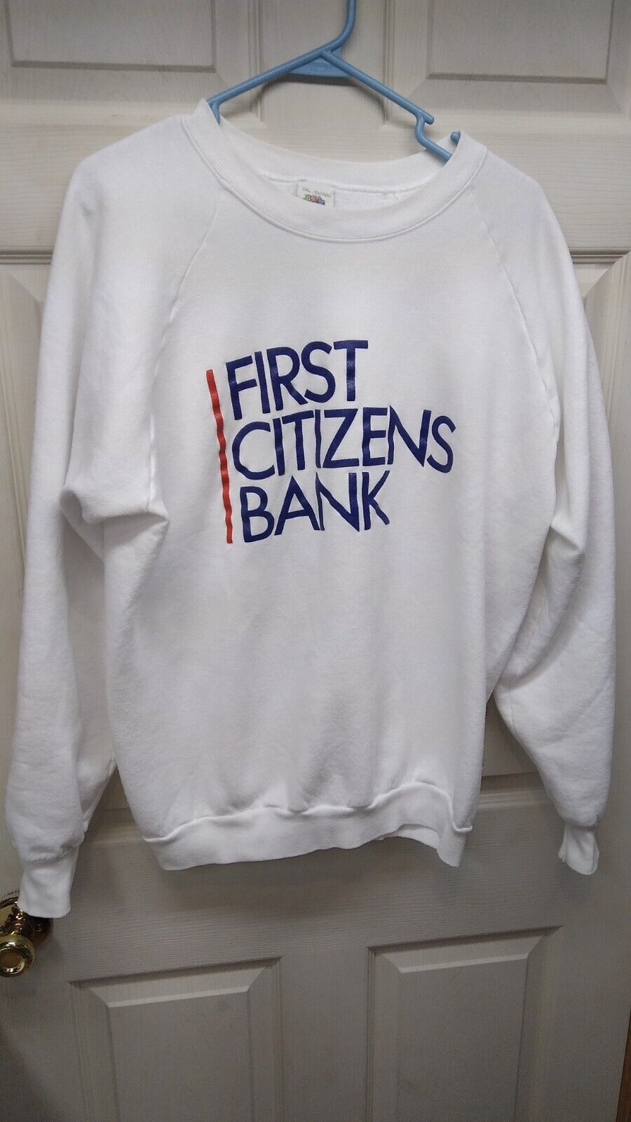 Vintage First Citizens Bank White Sweatshirt XX-Large Rare - Read Discription 