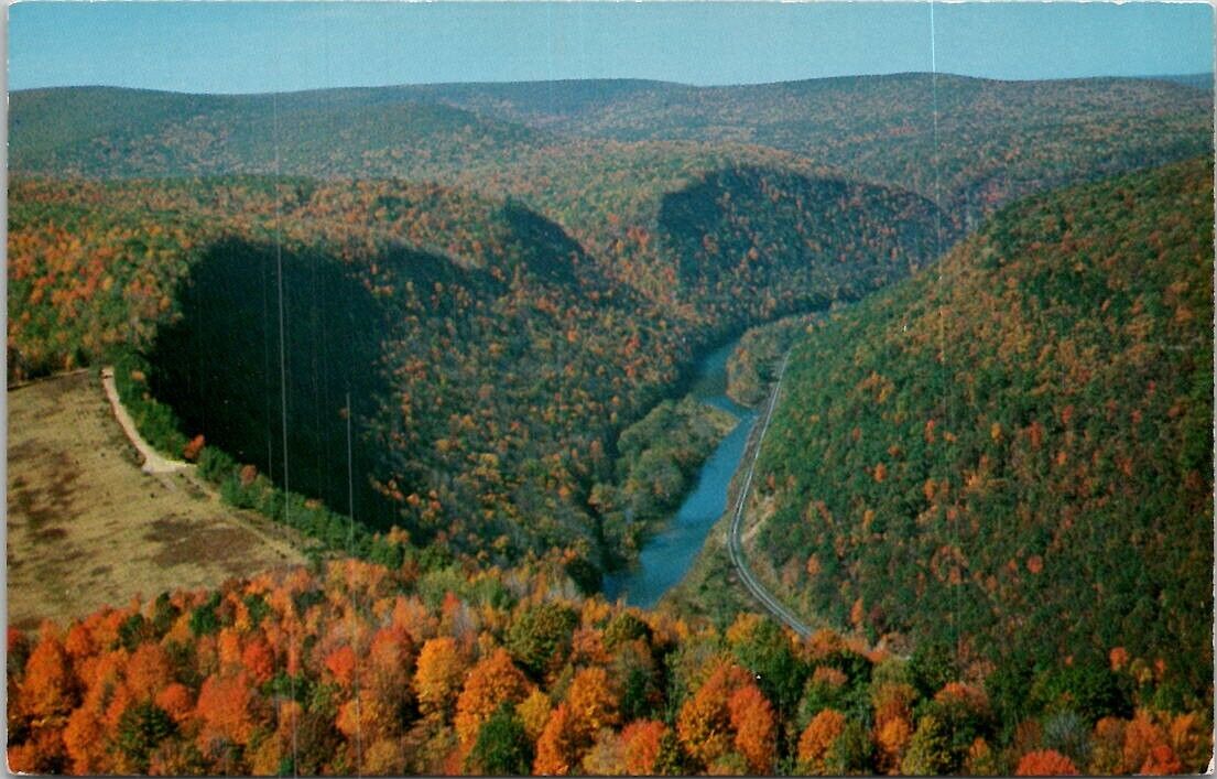 Aerial View Beautiful Pennsylvania Grand Canyon Bradley Wales Postcard Spc10