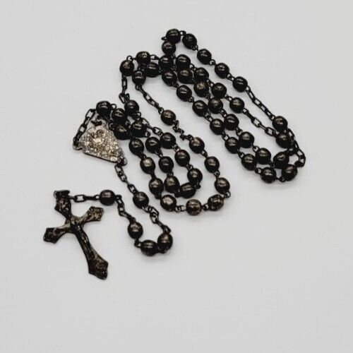 Vintage Rosary Military Pull Chain 18 in  † Signed ROMA 14 in