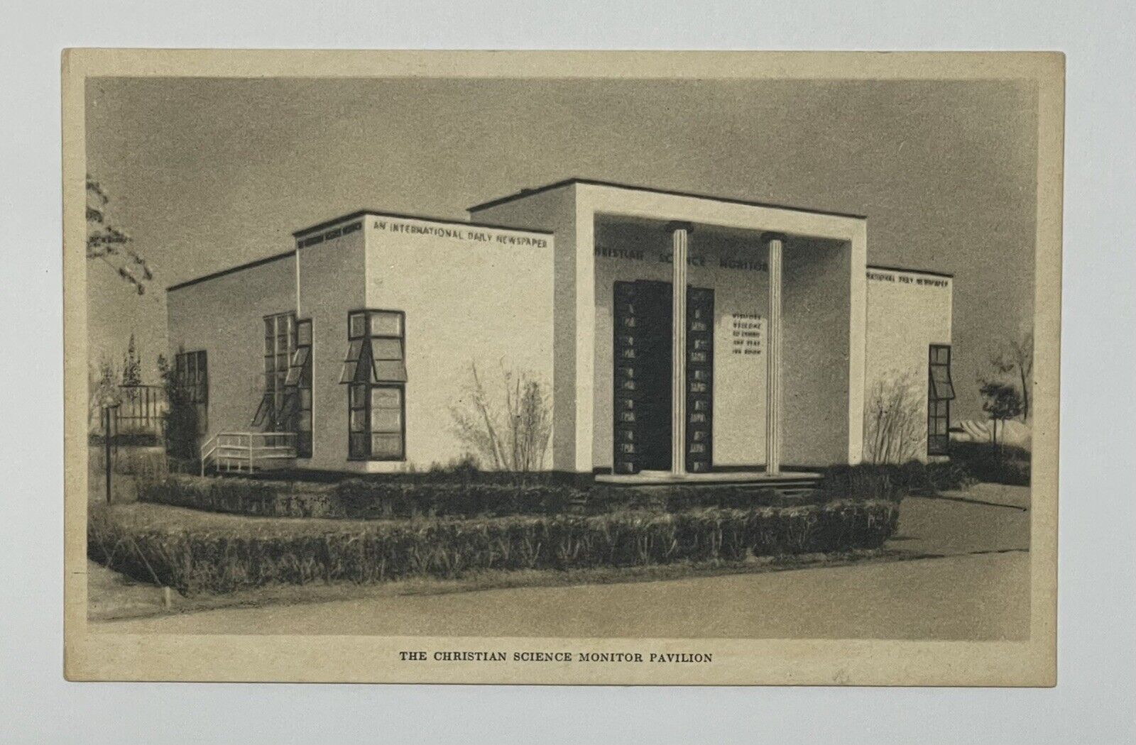 The Christian Science Monitor Pavilion Chicago IL News Print Vintage Postcard