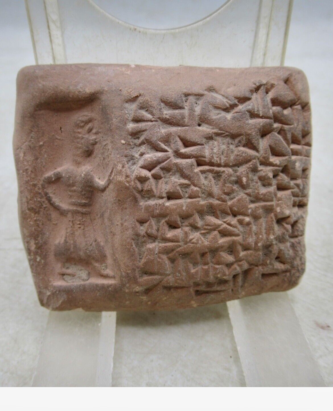 AMAZING NEAR EASTERN STONE TABLET WITH EARLY FORM OF WRITING CIRCA 3000 BCE
