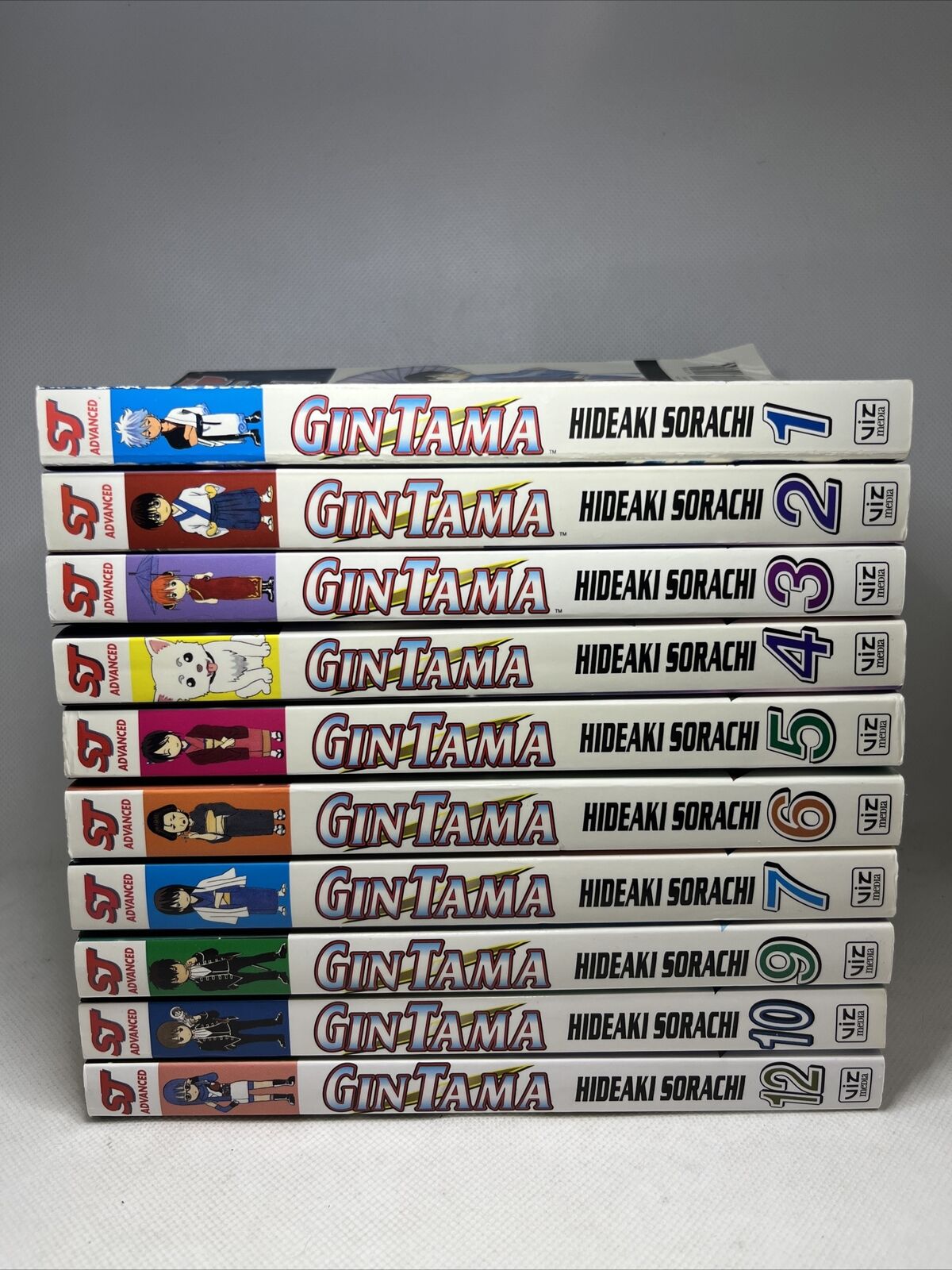Gintama 1st Editions Manga English Lot Of 10 Vol. 1, 2, 3, 4, 5, 6, 7, 9, 10, 12