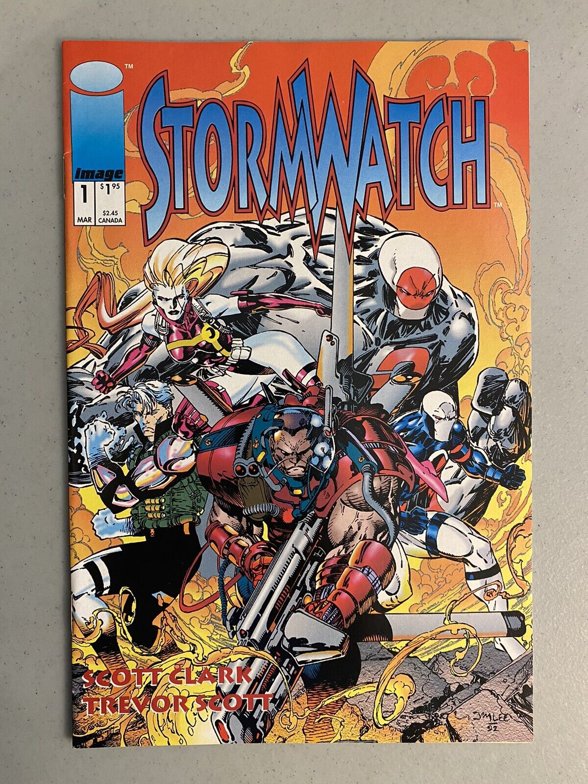 Stormwatch 1, VF 8.0, Image 1993, Jim Lee, 1st Team, Hellstrike, Diva, Winter