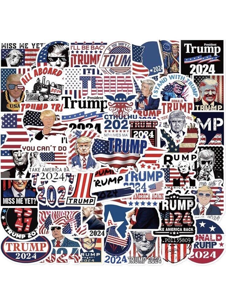 50pcs Trump 2024 Stickers President Stickers 