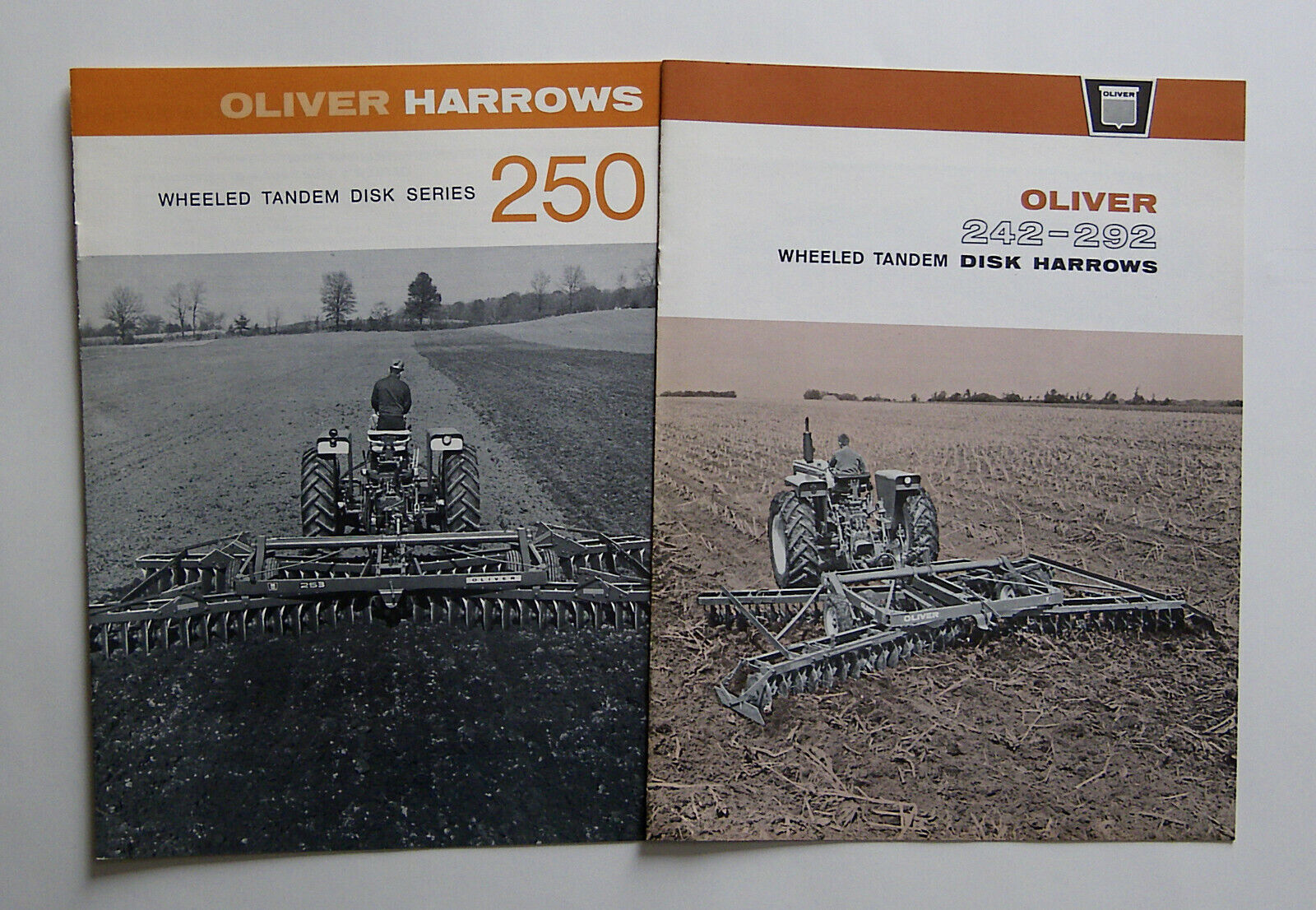 (2) Different Oliver No. 242 292 251 252 253 Disk Harrow Brochures 