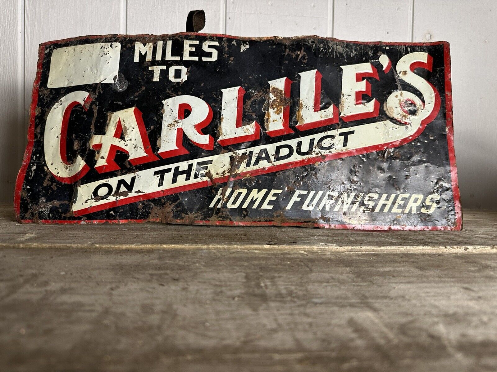 Original Carlsie Furniture Ad Sign columbus ohio Rare Country bar kitchen study