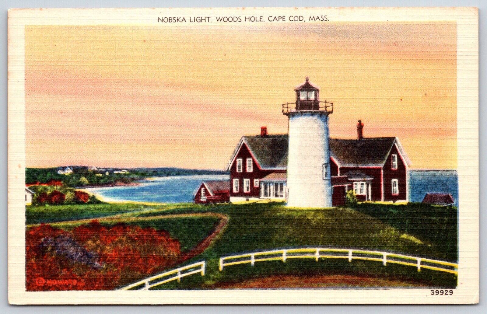 Postcard Nobska Light Woods Hole Cape Cod Massachusetts Unposted