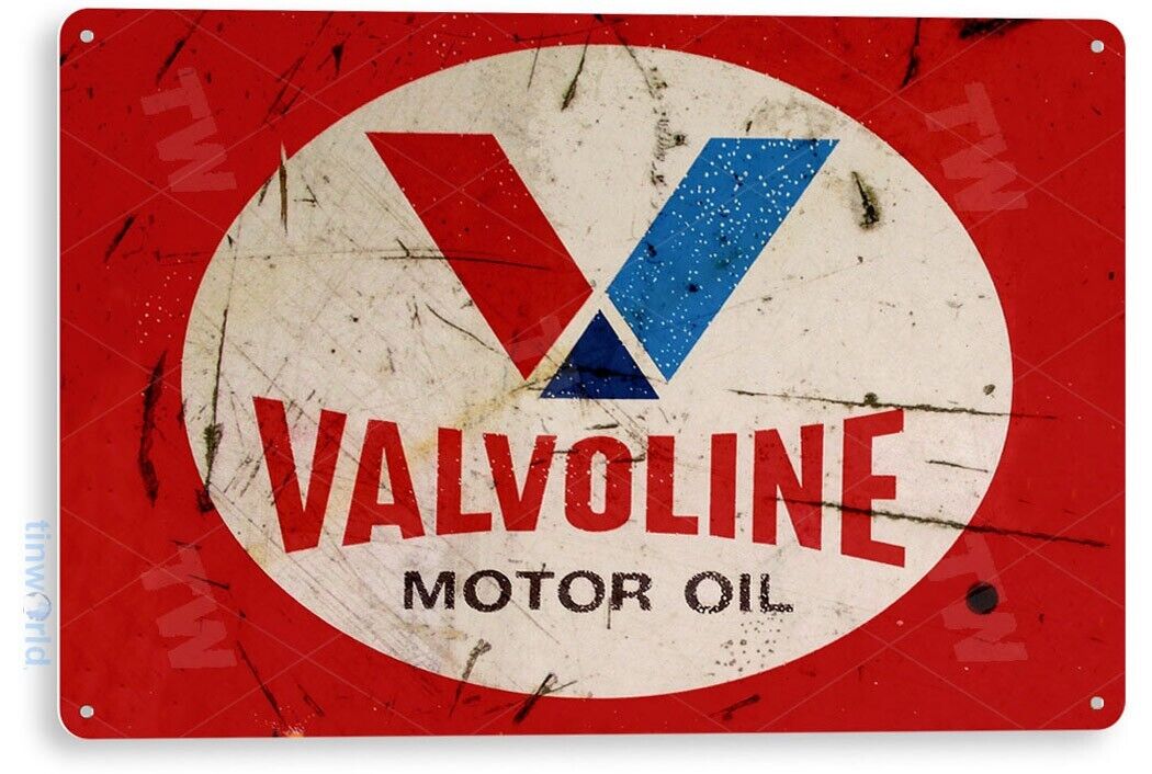 TIN SIGN Valvoline Motor Oil Red Medal Décor Wall Art Gas Garage Shop Bar A669