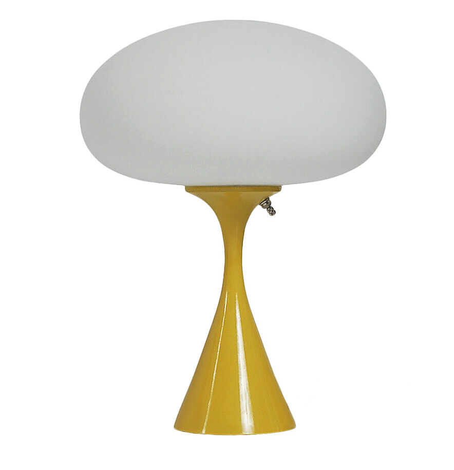 Mid Century Modern Mushroom Table Lamp by Designline in Yellow Pop Post Modern 
