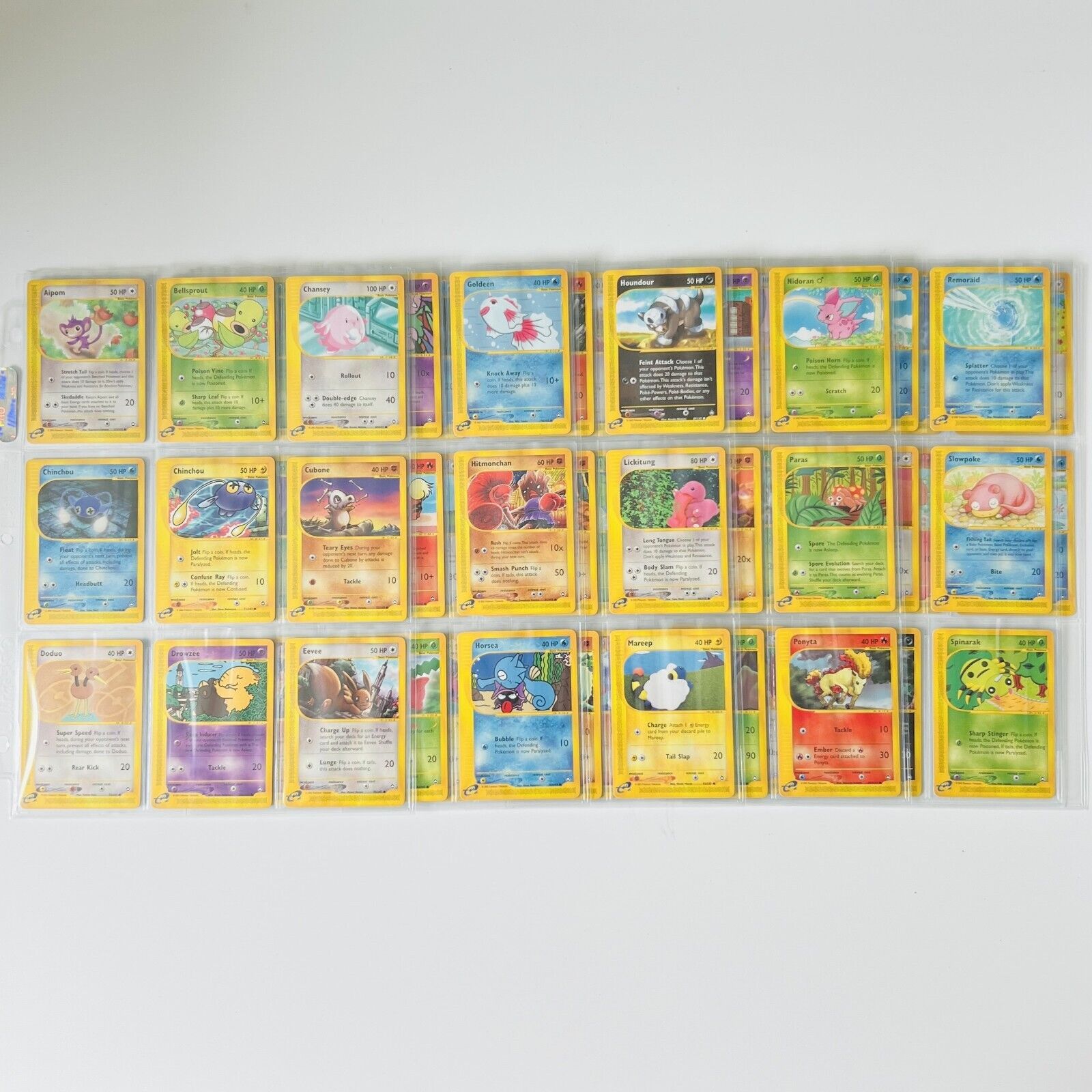 Pokémon Aquapolis Complete Set Commons Non Holo 67-117 Never Played Cards NM-MT