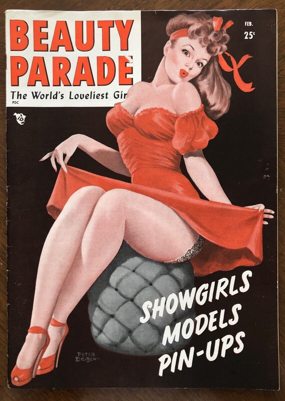 BEAUTY PARADE 1949 Vintage Pin-up Magazine  Peter Driben Cover *Nylons, Hi-Heels