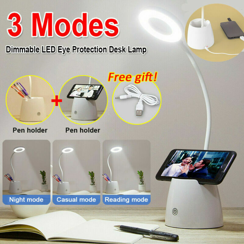 LED Desk Light Bedside Reading Lamp Dimmable Rechargeable Table Touch Control US