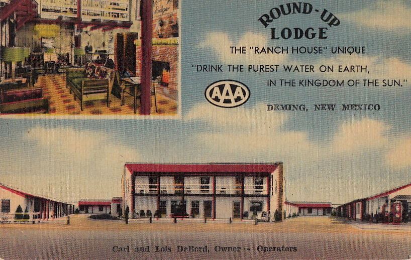 Postcard Round Up Lodge Deming New Mexico NM 