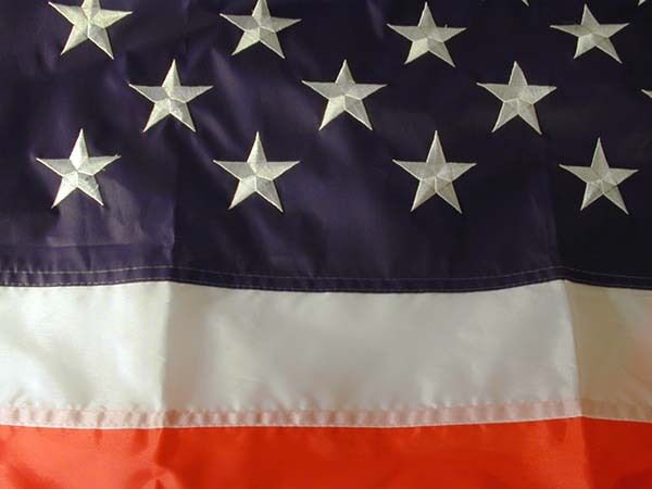 HUGE SIZE USA 10 X 15 EMBROIDER NYLON AMERICAN FLAG 
