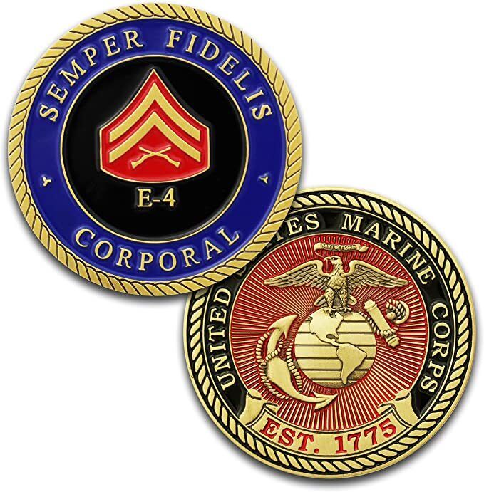 United States Marine Corps Corporal E4 Challenge Coin