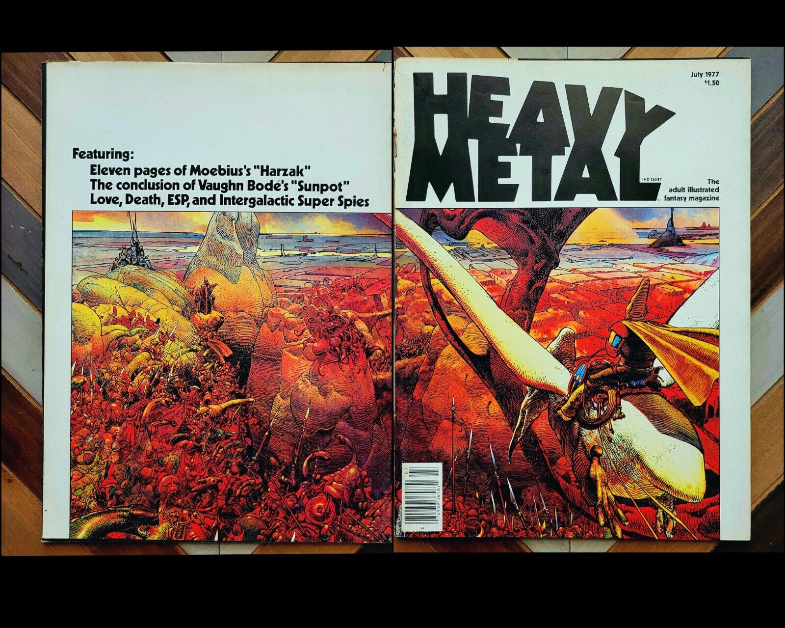 HEAVY METAL VOL. 1 #4 VG/FN (HM 1977) MOEBIUS Wrap Cover Corben & Bode Art