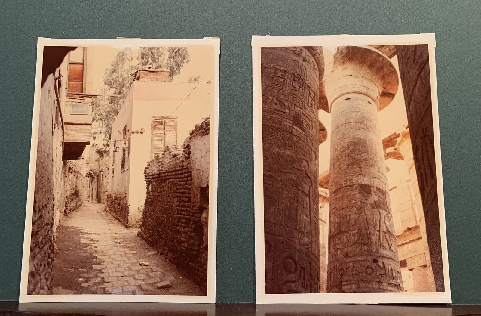 2 Vintage 1970s Photos of Old Cairo & Luxor Egypt - 5x7 Color