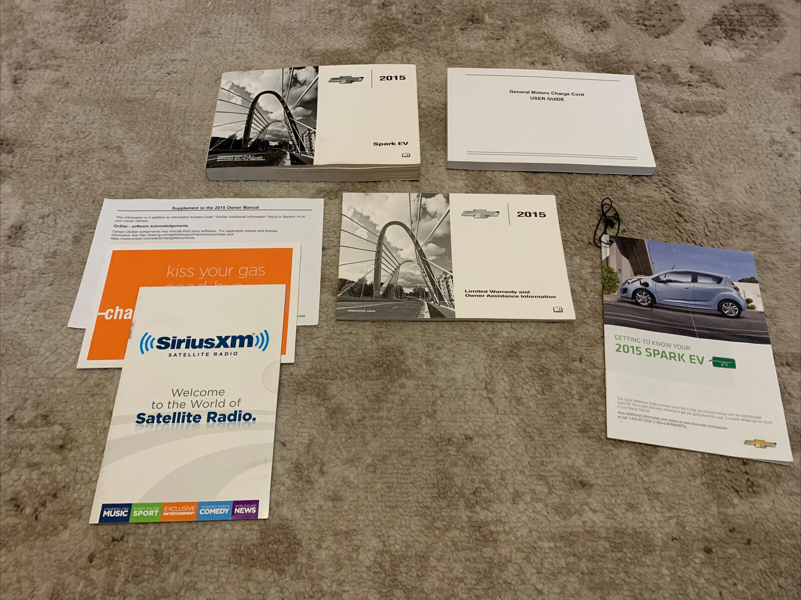 2015 Chevrolet Spark EV Owners Manual With Charge Cord Guide OEM 