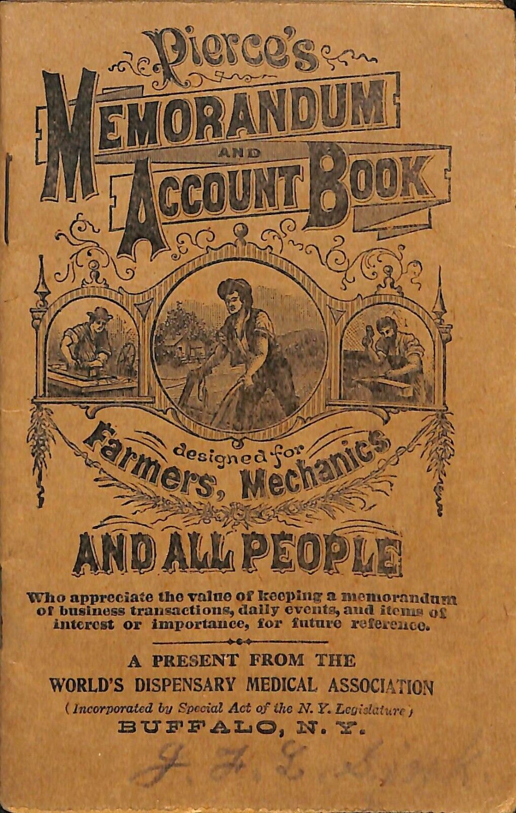 Pierces Memorandum Account Book Quack Medicine Salve Booklet 1925