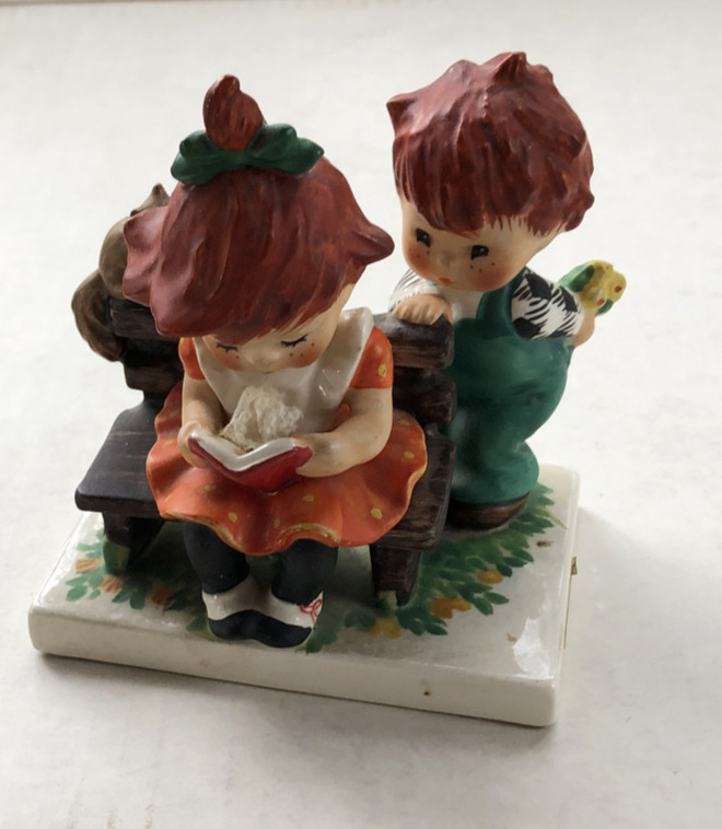 A Young Mans Fancy Hummel Figurine Vintage Goebel Charlot Byj 6 Red Heads