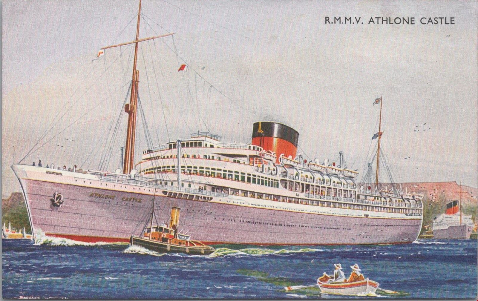 Postcard Ship RMMV Athlone Castle 