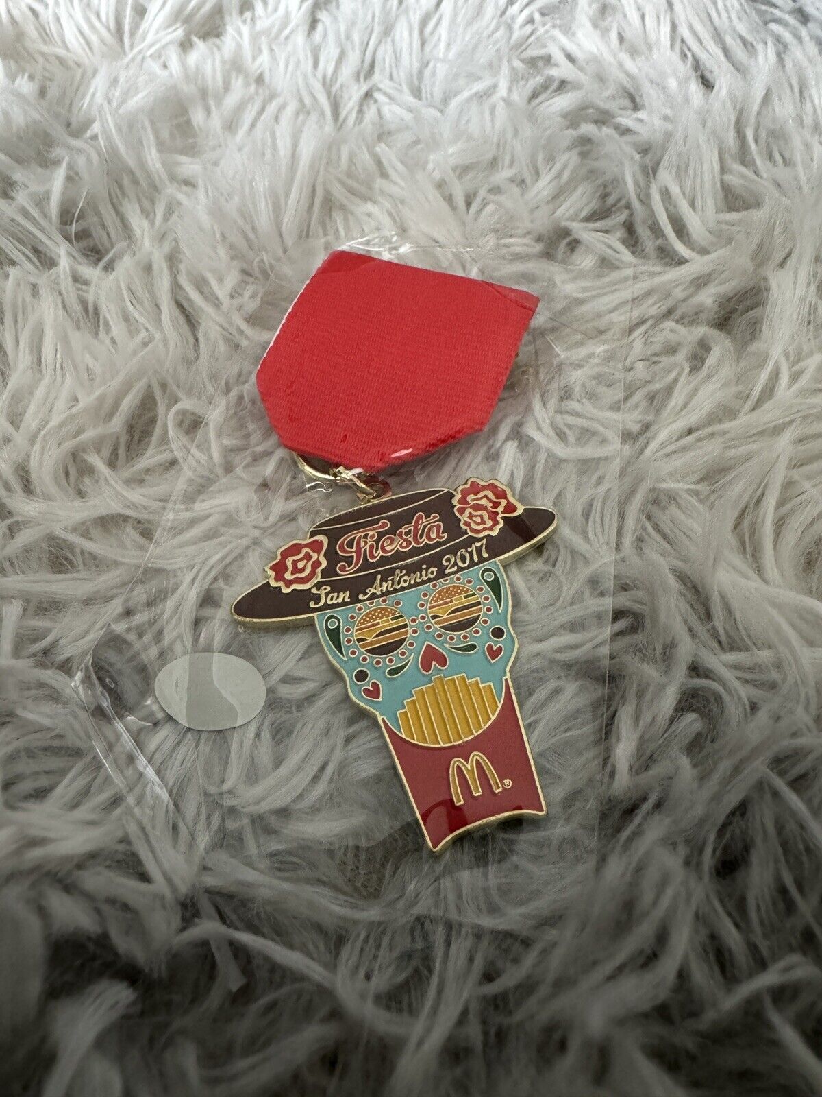 McDonald’s 2017 Fiesta San Antonio Sugar Skull Texas Fiesta Medal RARE VINTAGE