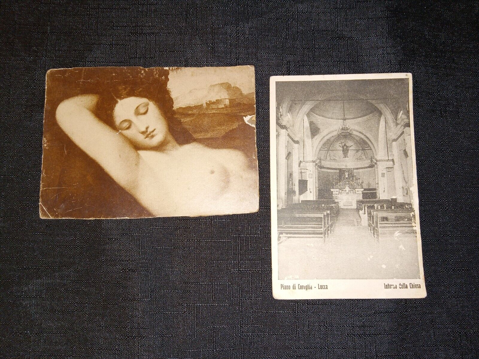 Two very unique Antique postcards from 1924