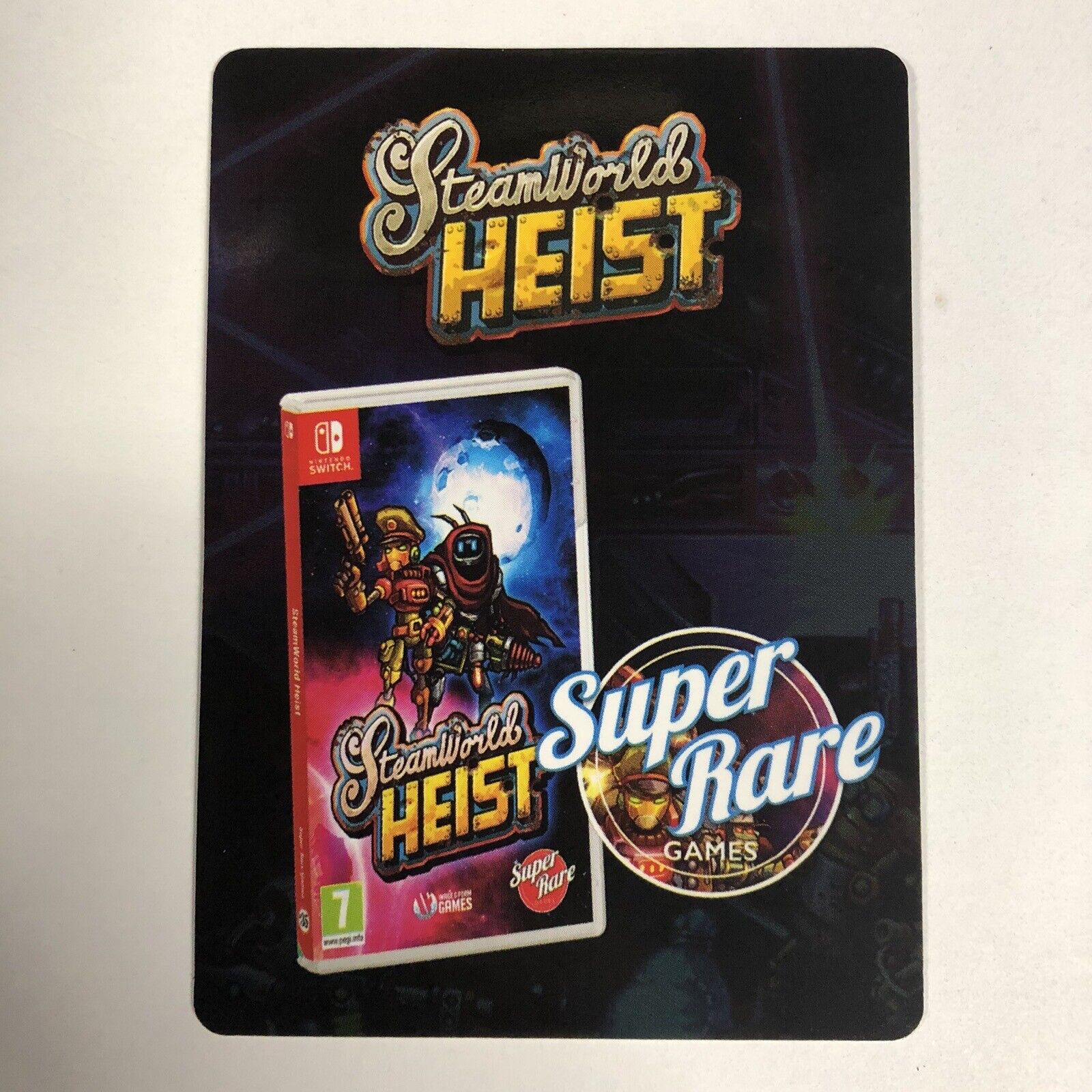 Steamworld Heist Super Rare Games SRG Vidéo Game Title Card Single