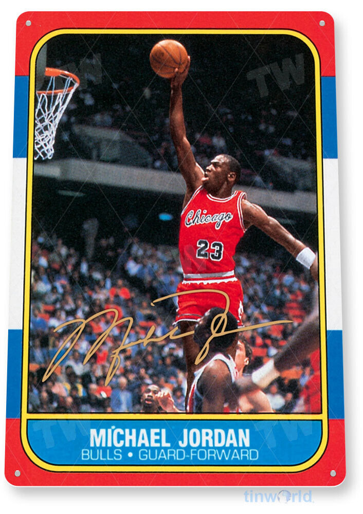 TIN SIGN Michael Jordan Rookie Basketball Sports A122