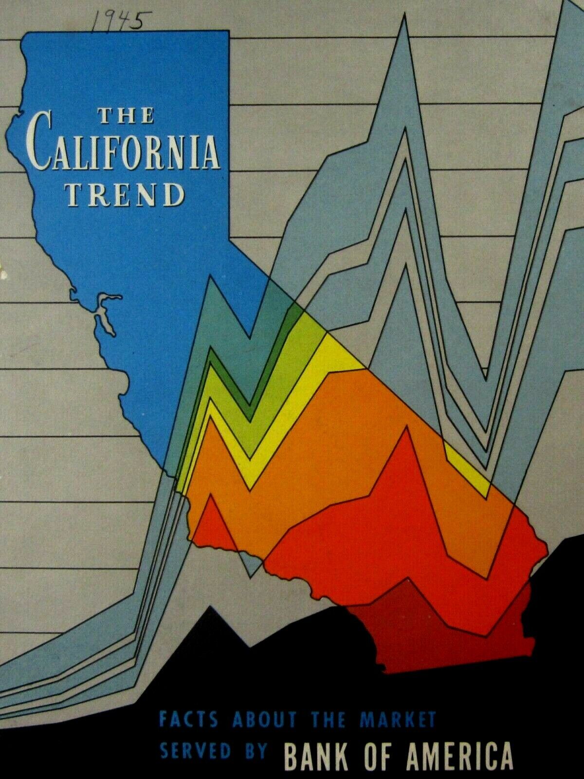 Vintage Bank of America Branch Expansion California Trends Demographics c. 1945 