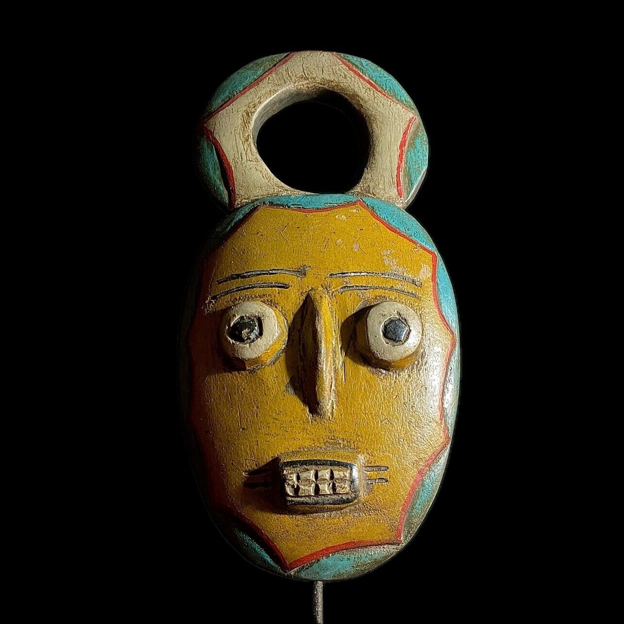 African Masks Antiques The Traditional Goli Guru Tribe Wood Mask Wall Decor-9115