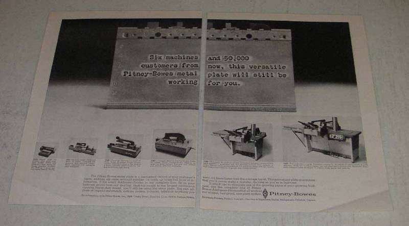 1968 Pitney-Bowes Imprinter Ad - 7101 701 706 730 736