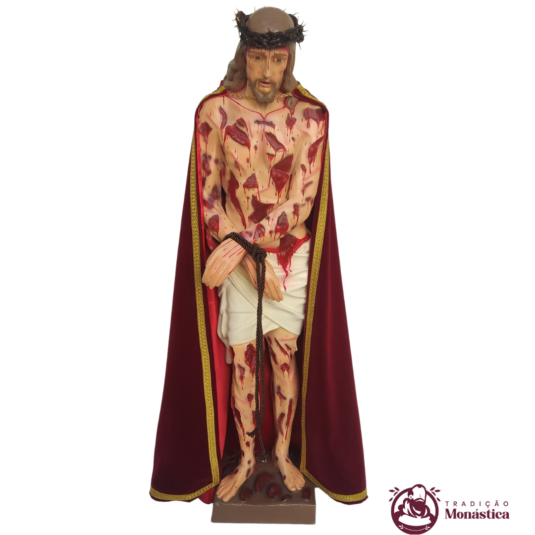 Realistic Scourged Christ Statue For Meditation, Ecce Homo, 36.17 in