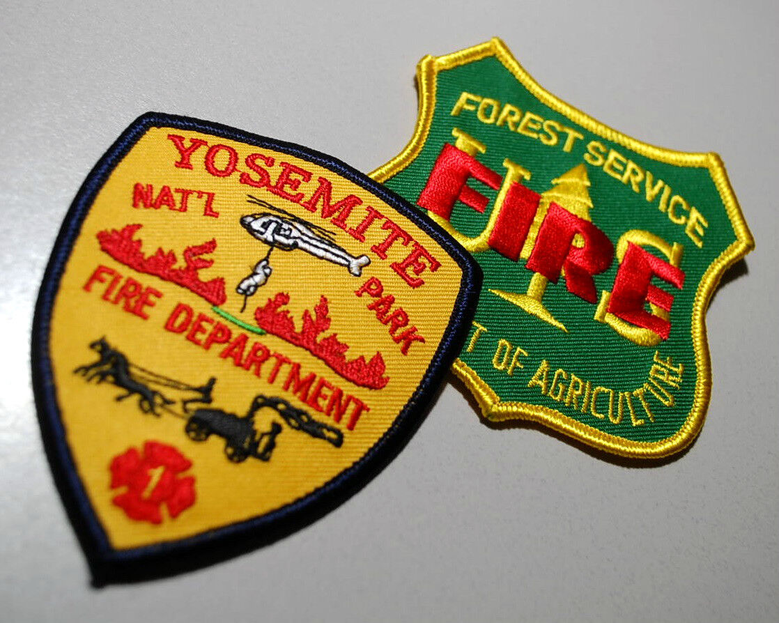 FOREST FIRE FIGHTER ⭐2-PATCH B SET: Yosemite Park Fire Dept. + FIRE SERVICE