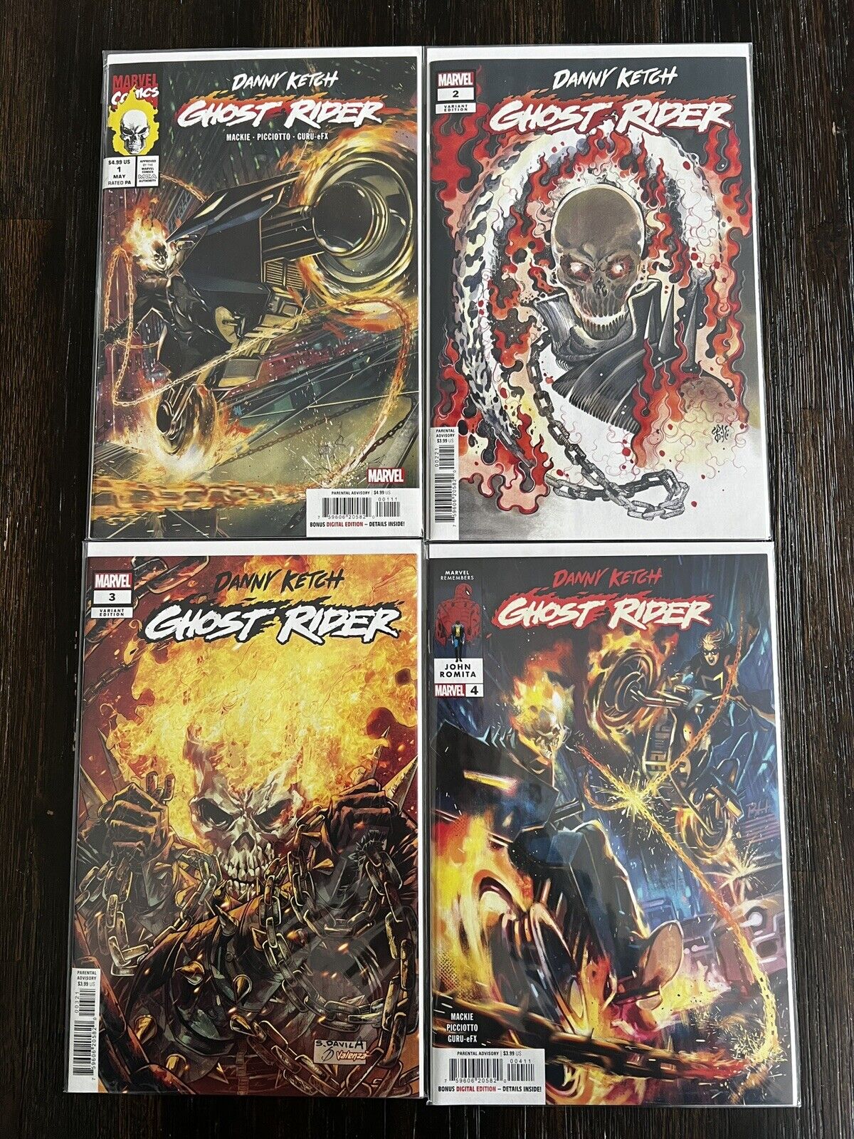 Danny Ketch Ghost Rider Complete Set 1 2 3 4 VF/NM Ft. MoMoKo Variant Cover