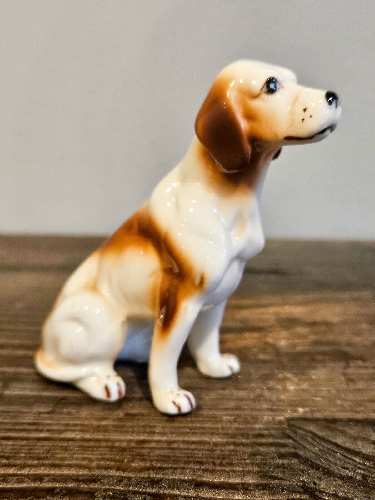 Vintage Porcelain Hunting Dog Hand Painted Figurine