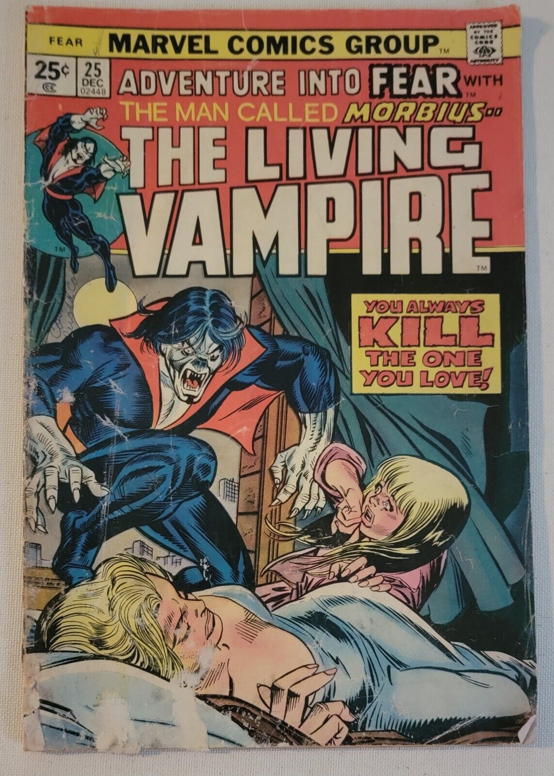 Adventure Into Fear #25 - Blade Cameo, Morbius, Faceless One Marvel Comics 1974