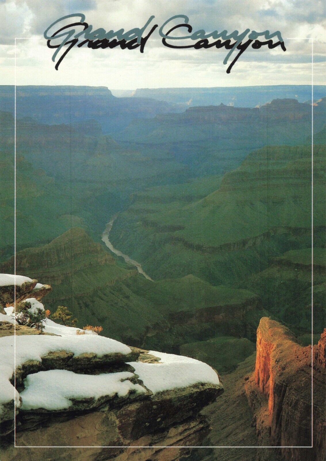 Grand Canyon Village AZ Arizona, Mohave Point Colorado River, Vintage Postcard