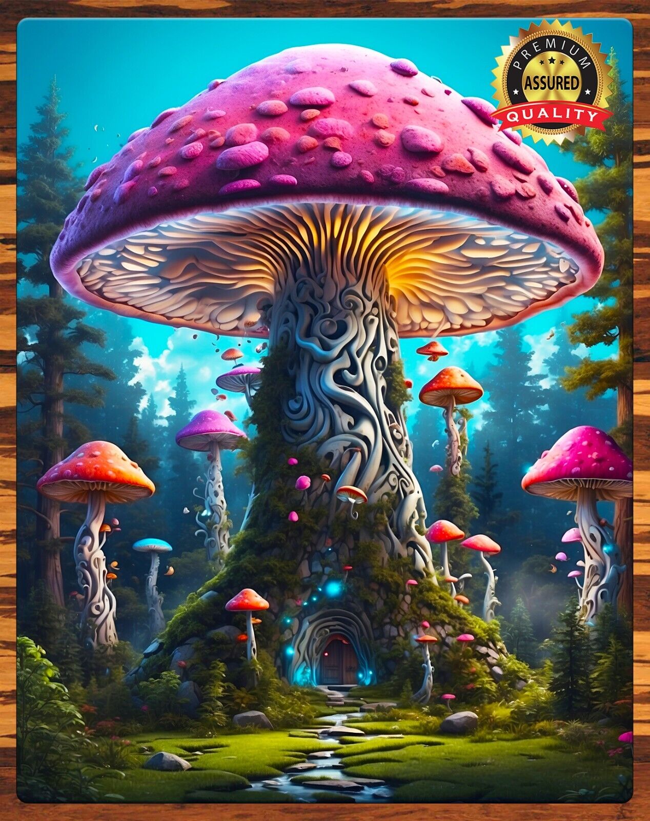 Magic Mushrooms - Psychedelic - 1970s - Metal Sign 11 x 14