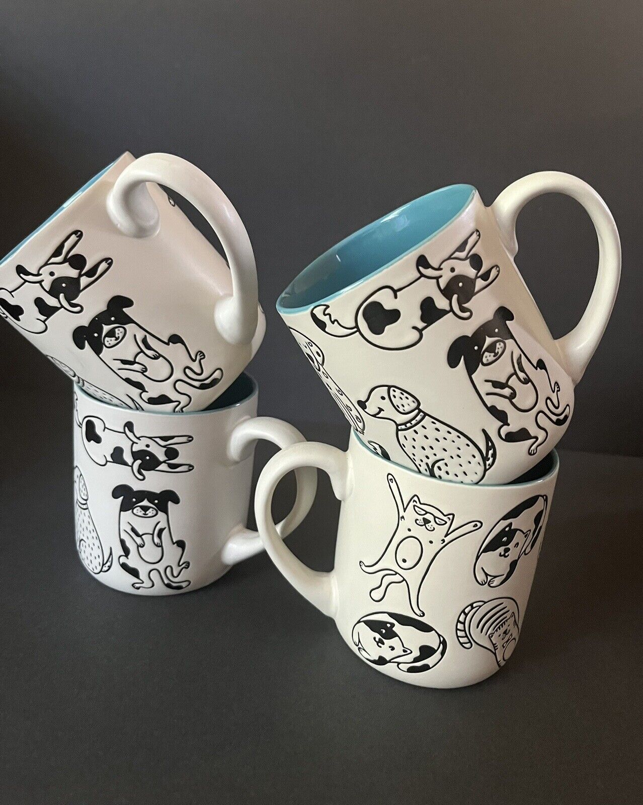 Mugs Cat &Dog 16Oz Latte Coffee Tea Cup Mug