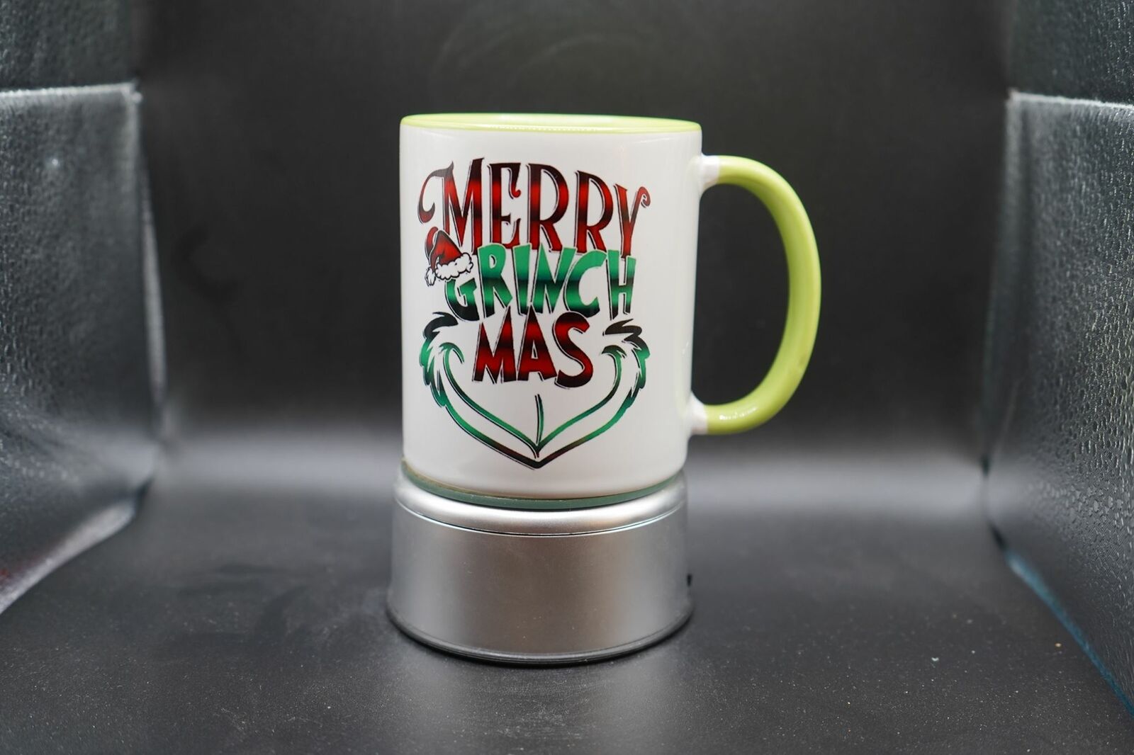Green Handle Merry Grinchmas Colorful Coffee Mug