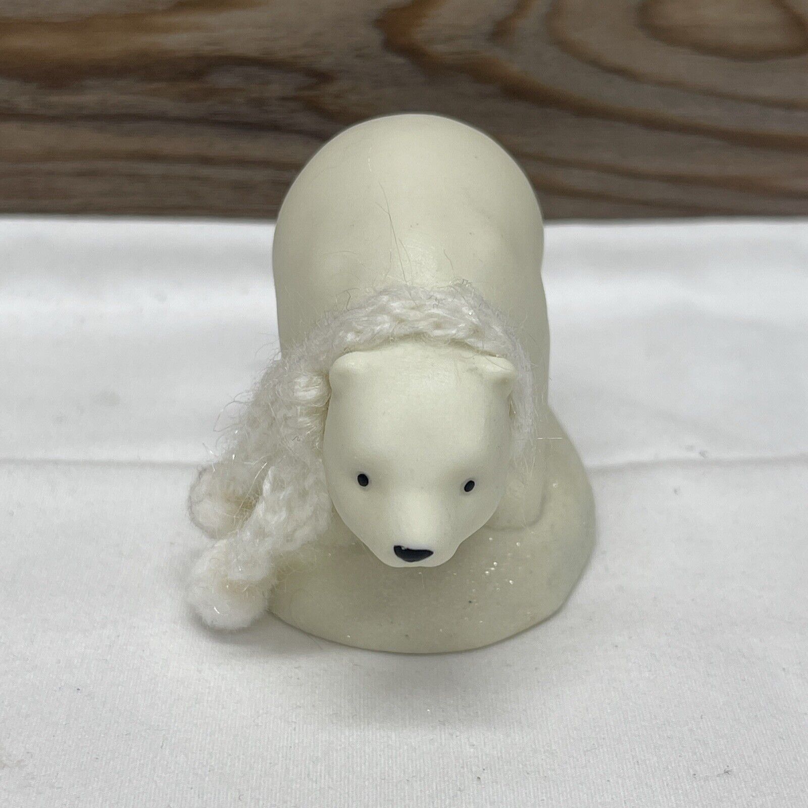 Department 56 Snowbabies Polar BEAR CUB Collectible Animal Figurine 2012 W/Scarf