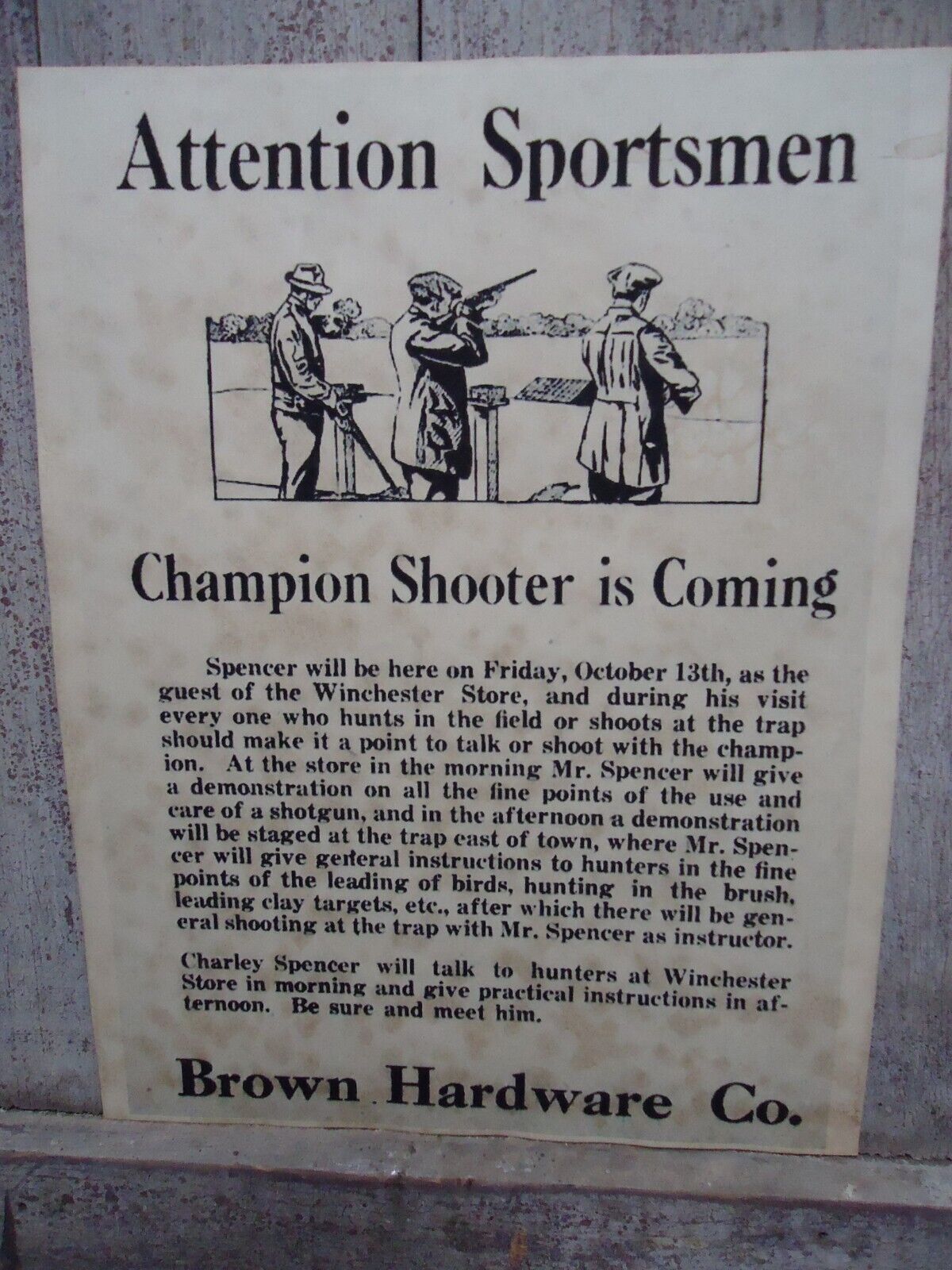 THE WINCHESTER STORE CARLEY SPENCER SHOOTING EXHIBITION DEMONSTRATION