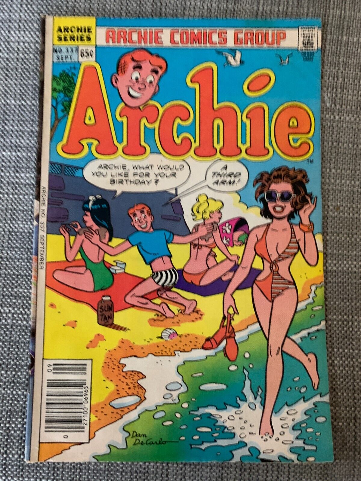 1985 Archie Comics Archie Series #337 G/VG Dan DeCarlo Bikini Cover
