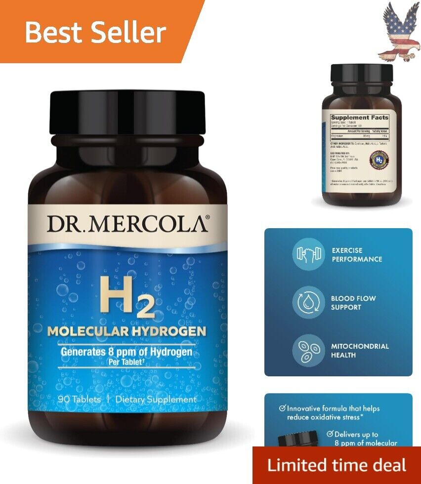 Premium Advanced H2 Molecular Hydrogen - 90 Servings, 90 Capsules - Brain Health
