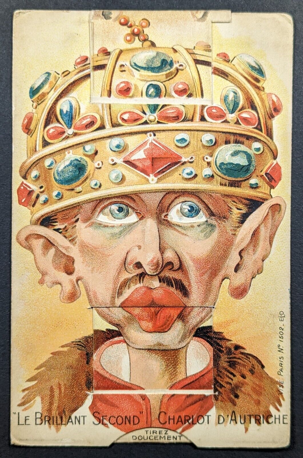 Postcard Vintage Mechanical 1920s French King