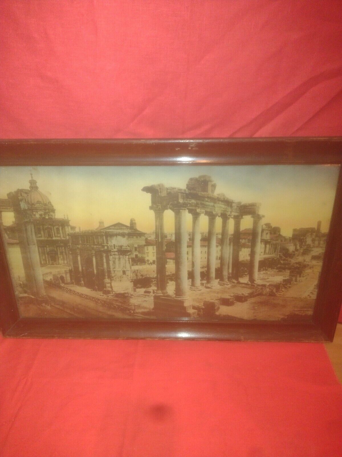 19th Century Italian Grand Tour Color Photograph Of The Roman Forum
