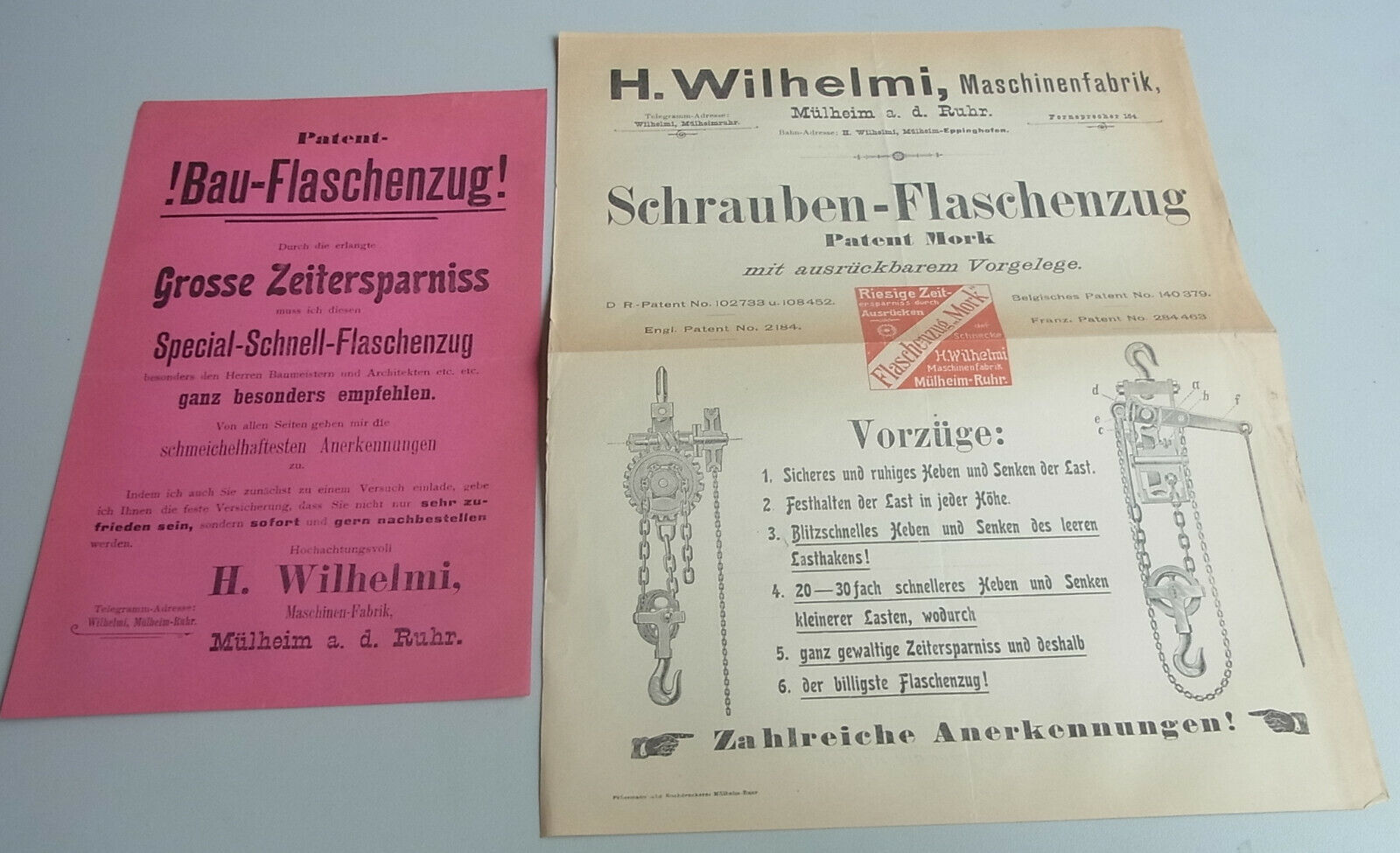 Machine Factory H.Wilhelmi (Mülheim): Brochures To 1902, Pulley \