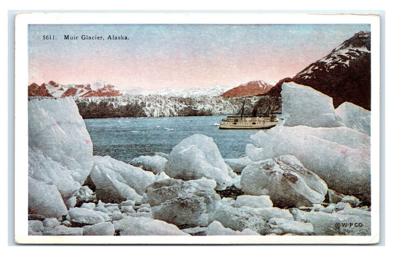 Postcard Muir Glacier, Alaska AK AJ13
